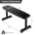 thumbnail image 3 of Topcobe Flat Weight Bench 660 LBS Heavy Duty Strength Training Bench, Workout Bench Press Set for Home Gym Strength Training, Sit Up Bench for Full Body Fitness, Black, 3 of 7