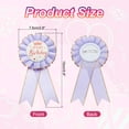 thumbnail image 2 of Uxcell Birthday Ribbon Pin, 5.9 x 2.8" Award Ribbon Fabric IT'S MY Birthday Pin for Party Adults Women Party Decorations Celebration Accessory Gift, Light Purple, 2 of 6