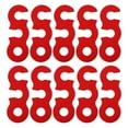 thumbnail image 1 of 10 Uds tensor de cuerda ajustador de cordón aleación de aluminio fácil operación fijación estable accesorio de Camping para tienda de campaña senderismo rojo, 1 of 12