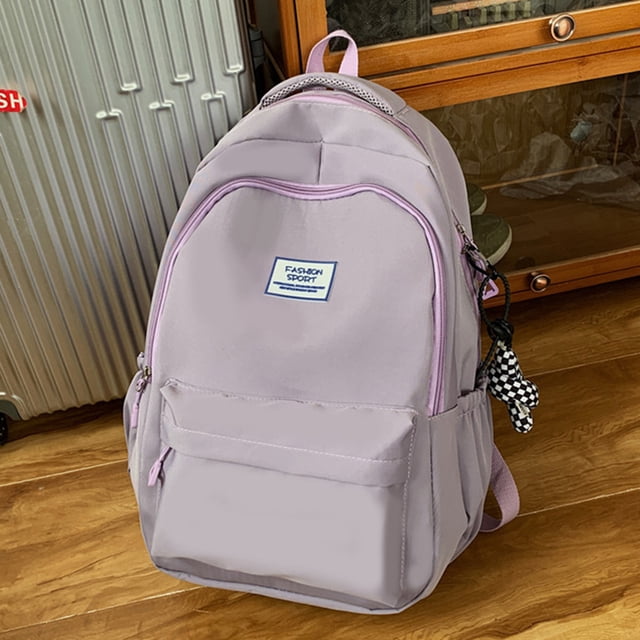 Mochila Mujer Gran Capacidad Niñas Mochilas Escolares Color Sólido para Deporte (Morado) Sywqhk Para Estrenar