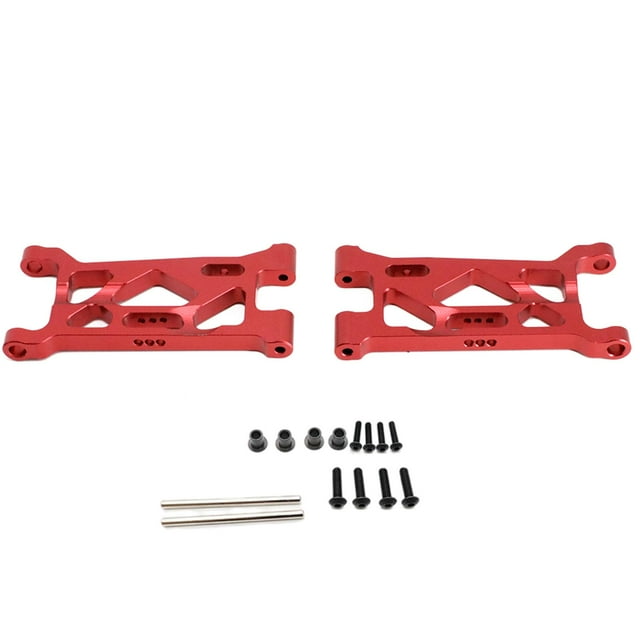 lionlar 2 Pieces Aluminum Front Swing Arm Set Spare for Lasernut U4 4WD Crawler DIY Red