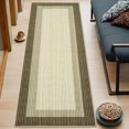 thumbnail image 3 of Twister.CK 2' x 6' Modern Runner Rug, Machine Washable, Non-Slip, Non-Shedding, Low-Pile Floor Carpet, for Bedroom, Kitchen, Entryway, Brown, 3 of 6