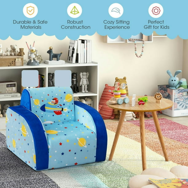Resenkos in Convertible Flip Open Kids Sofa for Nap Play Sleep
