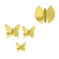 thumbnail image 2 of Injueey 12/24 Uds pegatina de espejo para pared calcomanía mariposas 3D espejo pared arte fiesta boda hogar decoraciones mariposa nevera pared Decoración del hogar oro 24 piezas Injueey HA001498-07, 2 of 6