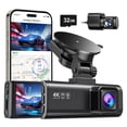 thumbnail image 1 of REDTIGER 4K Dashcam para Auto, WiFi GPS, SD 32GB Incluida, Pantalla IPS de 3.18", 170° Gran Angular, Visión Nocturna, Grabación en Bucle, Sensor G, Monitor de Aparcamiento, Soporta 256GB MAX, 1 of 5