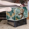 thumbnail image 3 of ZUXONGSY Marble Stripes Cat Toaster Covers 4 Slice Small Appliance Cover Wide Slot Universal Size Microwave Oven Dustproof Cover Fingerprint ProtectorHome Kitchen Decor, 3 of 7