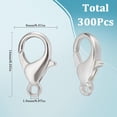 thumbnail image 2 of 300Pcs Lobster Claw Clasps Bulk Lobster Clips Small Alloy Silver Trigger Fasteners Hook Link Clip Findings for Jewelry Making DIY, 2 of 6