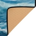 thumbnail image 3 of Yayeee Area Rugs for Living Room 5.2'x4' Non Slip Washable Bedroom Floor Carpet, Green Watercolor Ocean Waves, 3 of 5