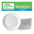 thumbnail image 5 of Disposable White 9-Inch Paper Plates Uncoated Large, Everyday Disposable White Paper Plates 9" Paper Plate Bulk Pizza Party Plates (9 Inch - 500 Count), 5 of 9