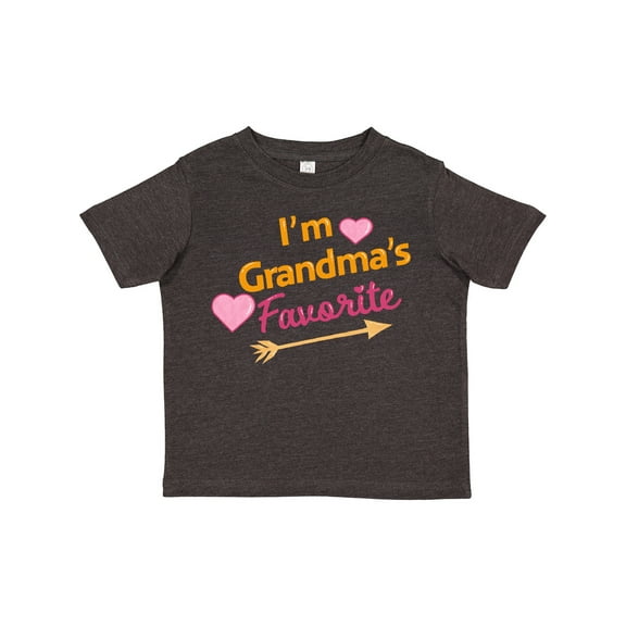 Inktastic I'm Grandma's Favorite with Arrow and Hearts in Pink Boys or Girls Toddler T-Shirt
