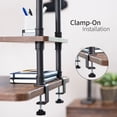 thumbnail image 5 of VIVO Clamp-on 16 inch 2-Tier Decorative Industrial Pipe Shelves, Vintage Brown, 5 of 8
