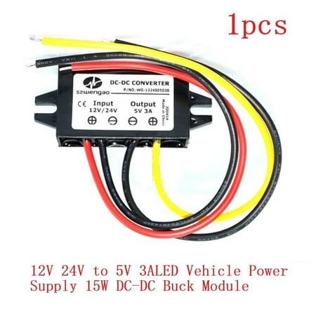 

Car Waterproof DC-DC Converter 12V Step Down to 5V Power Supply Module 3A 15W