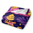 thumbnail image 2 of Kll Fleece Blanket Plush Throw Blanket Purple Flower,Soft Fuzzy Cozy Flannel Blanket For Couch Sofa Bed.(40"X30"), 2 of 9