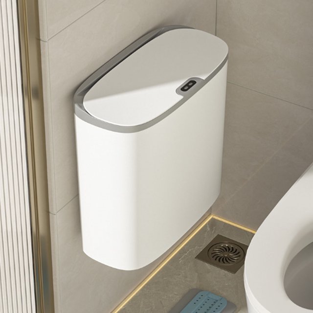 Bote de Basura automática, Sensor de Movimiento Inteligente Cata de Basura de 26 cm de ancho tapa de 5W Tapa sin toque para la cocina del dormitorio del baído