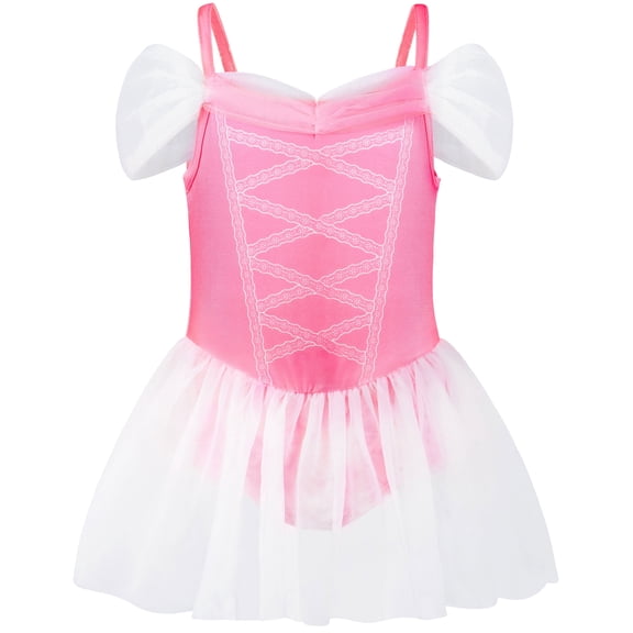 One Piece Swimsuit for Toddler Girls Pink Aurora Princess Swimming Costume Bathing Suit Kids 3-8 Years