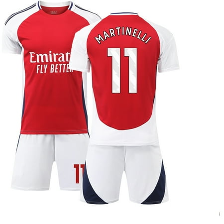 

XNB 2024-2025 Gunners Home Shirt #11 Martinelli Soccer Jerseys and Shorts Set