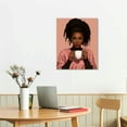 thumbnail image 2 of Nawypu  Black Woman Wall Art African American Fashion Black Woman Canvas Painting Wall Pictures for Living Room Decor Holiday Time Dancing Nordic Posters and Prints, 2 of 4