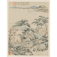 thumbnail image 3 of Xiao Yuncong 19x24 Black Modern Framed Museum Art Print Titled - Album of Seasonal Landscapes, Leaf F (Previous Leaf 5) (1668), 3 of 5