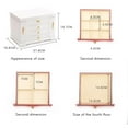 thumbnail image 2 of Xinxinyy Large Wooden Jewelry Storage Boxes With Locks Key Jewelry Boxes Rings Earring Bracelets Organizer Mirror Holder Claret, 2 of 4
