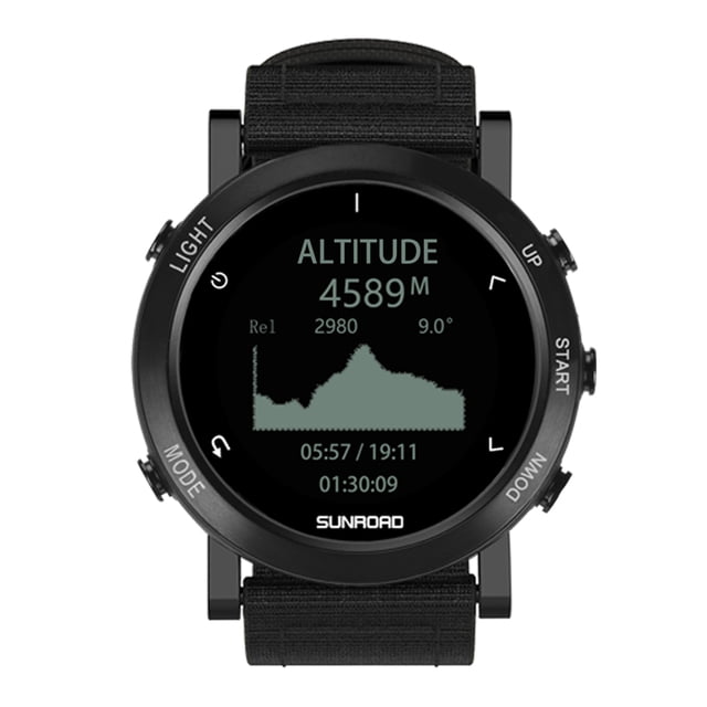 Reloj GPS para exteriores para hombre, reloj deportivo resistente al agua 5ATM con barómetro de frec SUNROAD Mirar