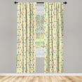 thumbnail image 3 of Ambesonne Yoga Curtains, Workout Fitness Girls, Pair of 28"x95", Multicolor, 3 of 5