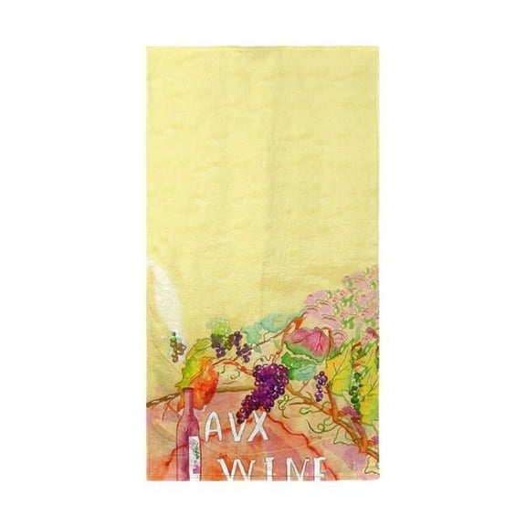 Betsy Drake BT600 Wine & Grapes Beach Towel