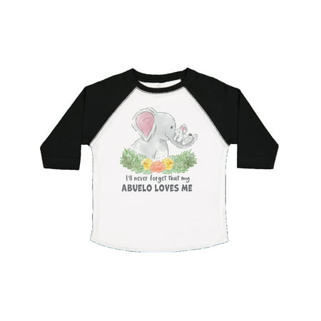 

Inktastic I ll Never Forget That my Abuelo Loves Me Cute Elephants Gift Toddler Boy or Toddler Girl T-Shirt