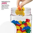 thumbnail image 6 of Plastic Storage Jars (6 Pack) - 32 Oz Square Plastic Canisters with Lids - Shatterproof Plastic Storage Jars with Lids - Reusable Wide Mouth Clear Plastic Containers with Lids - Stock Your Home, 6 of 8