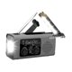thumbnail image 4 of Radio de emergencia con energía solar recargable con linterna LED y manivela meteorológica gris, 4 of 9