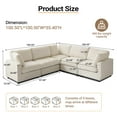 thumbnail image 4 of Magic Home 100.5" Modular Sectional Sofa, Modern Chenille L Shaped Cloud Couches Beige Couch for Living Room, Apartment, Office, 5-Seat, Beige, 4 of 12