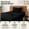 thumbnail image 4 of Lux Decor Twin XL Rayon from Bamboo Blend Sheets Set- 3 Piece Luxury Deep Pocket Bed Sheets Set, Black, 4 of 8