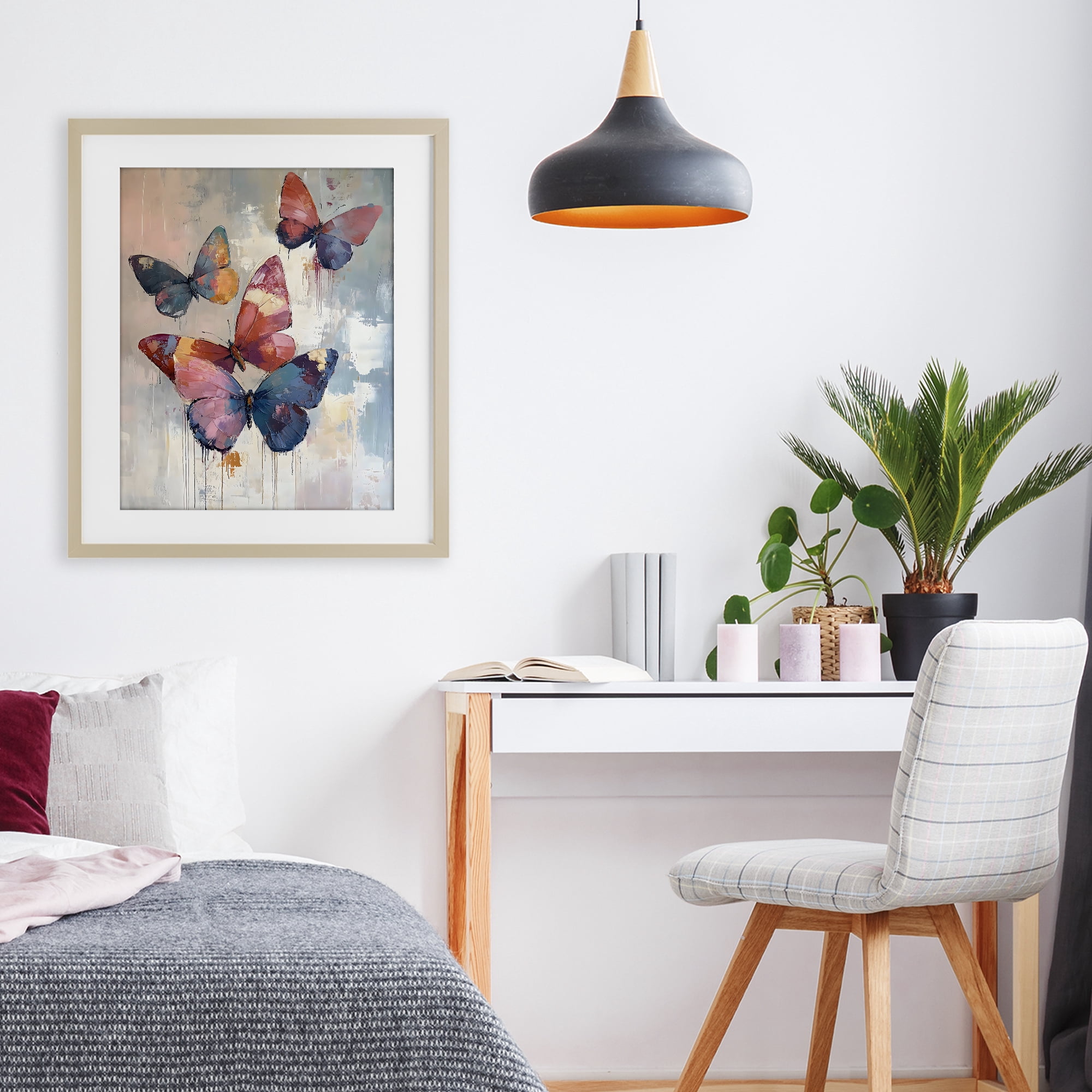 Stupell Industries Butterfly Beauty in Flight Birch Framed Print Under Glass, design by Creative Studio