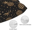 thumbnail image 3 of Fotbe Gold Glitter Pineapples Funda de Almohada Decorativa Estilo Occidental, Lujo en Algodón, Fundas para Almohadas King, Cojín Estampado para Decoración del Hogar-20"x30", 3 of 6
