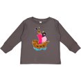 thumbnail image 3 of Inktastic Pirate Ship Girls Long Sleeve Toddler T-Shirt, 3 of 5