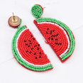 thumbnail image 2 of 1 Pair of Stylish Watermelon Earrings Fruit Styled Eardrops Lady's Ear Jewelry, 2 of 3