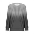 thumbnail image 5 of Sweatshirt for Womens Crew Neck Long Sleeve Gradient Pullover Tops Soft Outfits Casual Lightweight Pleated Clothes, 5 of 5