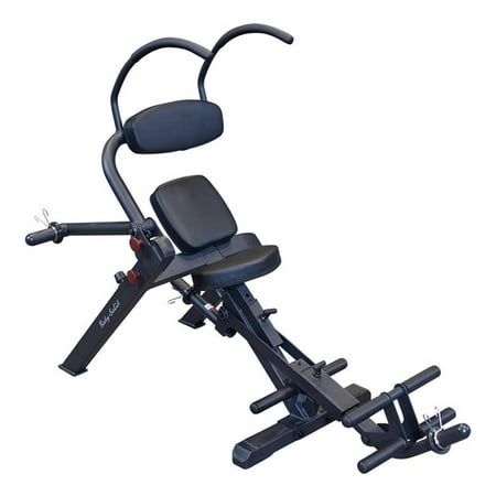 Body Solid GAB300 Semi Recumbent Ab Bench w/ Steel Frame for Abs & Obliques, Black