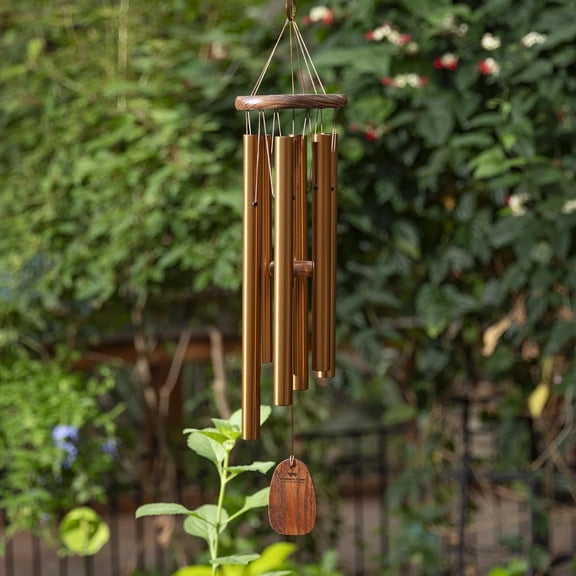 Woodstock Wind Chimes Amazing Grace Chime Medium (24'') Bronze Wind Chime Inspirational and Memorial Gifts Wind Chimes for Outside  Home or Garden Decor