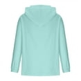 thumbnail image 3 of ibuvkizy Hoodies for Mens Sweatshirts Hoodies Men Casual Fashion Button Cotton and Linen Long Sleeve Shirt Blouse Tops Pullover Mint Green,M, 3 of 5
