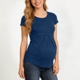 thumbnail image 6 of hoksml Women's Maternity Tops Short Sleeve Pleated T Shirts Casual Pregnancy Blouses for Daily Wear, 6 of 9
