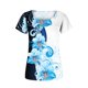 thumbnail image 4 of Fiudx Ofertas Del Día Blusa Holgada de Manga Corta con Cuello Redondo Informal Estampada a La Moda para Mujer, 4 of 6