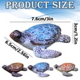 thumbnail image 3 of Realistic Resin Sea Turtle Figurine, Hand Painted Mini Tortoise Statue For Garden Aquarium And Fish Tank Decor, Cute Ocean Animal Ornament For Home Desktop Display, Blue (Multicolor, 7.6*6.5*3CM), 3 of 4
