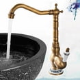 thumbnail image 1 of Grifo antiguo retro,Cobre puro y material cerámico de alta calidad,Grifo monomando para agua fría y caliente,Con accesorios de montaje,Adecuado para cocina y baño., 1 of 7