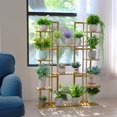 thumbnail image 2 of Large Thicker Bamboo Plant Stand Vertical Living Wall Flower Dispaly Rack Shelf, 2 of 8