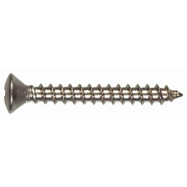 Screw Hillman con cabeza ovalada de acero inoxidable de 25,4 cm x 6,4 cm, 50 unidades