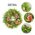 thumbnail image 5 of JeashCHAT Valentine's Day Wedding Rose Wreath Spring Wreath Flower Leaves Wreath Valentine Decorations for Front Door, Wall, Home Decor 14 Inch, 5 of 8