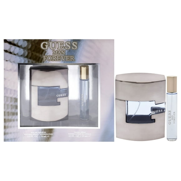 Guess Forever par Guess pour Hommes - Ensemble Cadeau 2 Pcs 2.5oz EDT Vaporisateur, 0.5oz EDT Vaporisateur