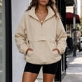 thumbnail image 4 of Womens Windbreaker Lightweight Jackets Hooded Quarter Zip Pullover，Half Zip, Windproof, Waterproof, Rain Coats, Hiking, Casual, Outdoor, Pockets, Fall, 2026, 4 of 4