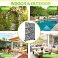 thumbnail image 3 of YUSAZENS Galvanized Steel Outdoor Privacy Screen, 3-Piece Set, Weather Resistant for Patio Backyard Black, 3 of 8