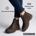 thumbnail image 5 of Cushionaire Women's Britain Chelsea Boots, Soft Vegan Leather, Non-Slip Sole, Memory Foam, Back Pull Tab, Ankle Boots for Women, Wide Widths, 5 of 17